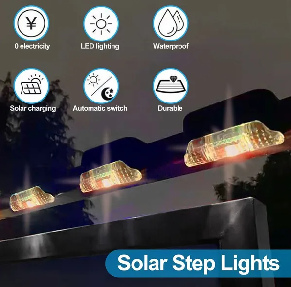 Solar Step and Deck Lights (8 Pack)
