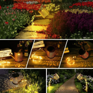 Solar Watering Can Cascade Light