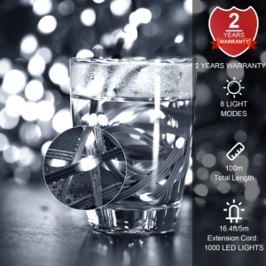 Christmas String Lights 1000 LED, 328 ft