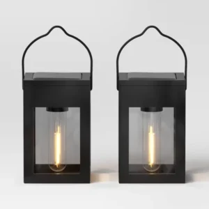 Vintage Solar Lantern Path Lights (2 Pack)